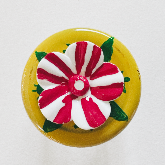 Hand-held Hummingbird Feeder - "Candy Cane Sorrel Flower"