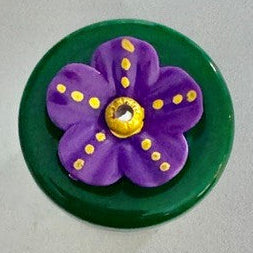 Hand-held Hummingbird Feeder — Forget-me-not, Purple & Yellow